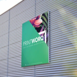 Outdoor textielframe met Printworq print