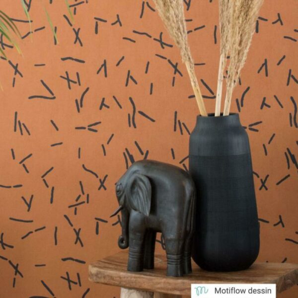 Behang sample in interieur